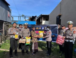 Jelang HUT Korps Lalu Lintas Polri ke-70, Satlantas Polres Pangkep Sambangi Korban Kebakaran