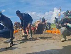 Pengerjaan Jalan TMMD Kodim 1421/Pangkep Dikebut, Progres Capai 40 Persen